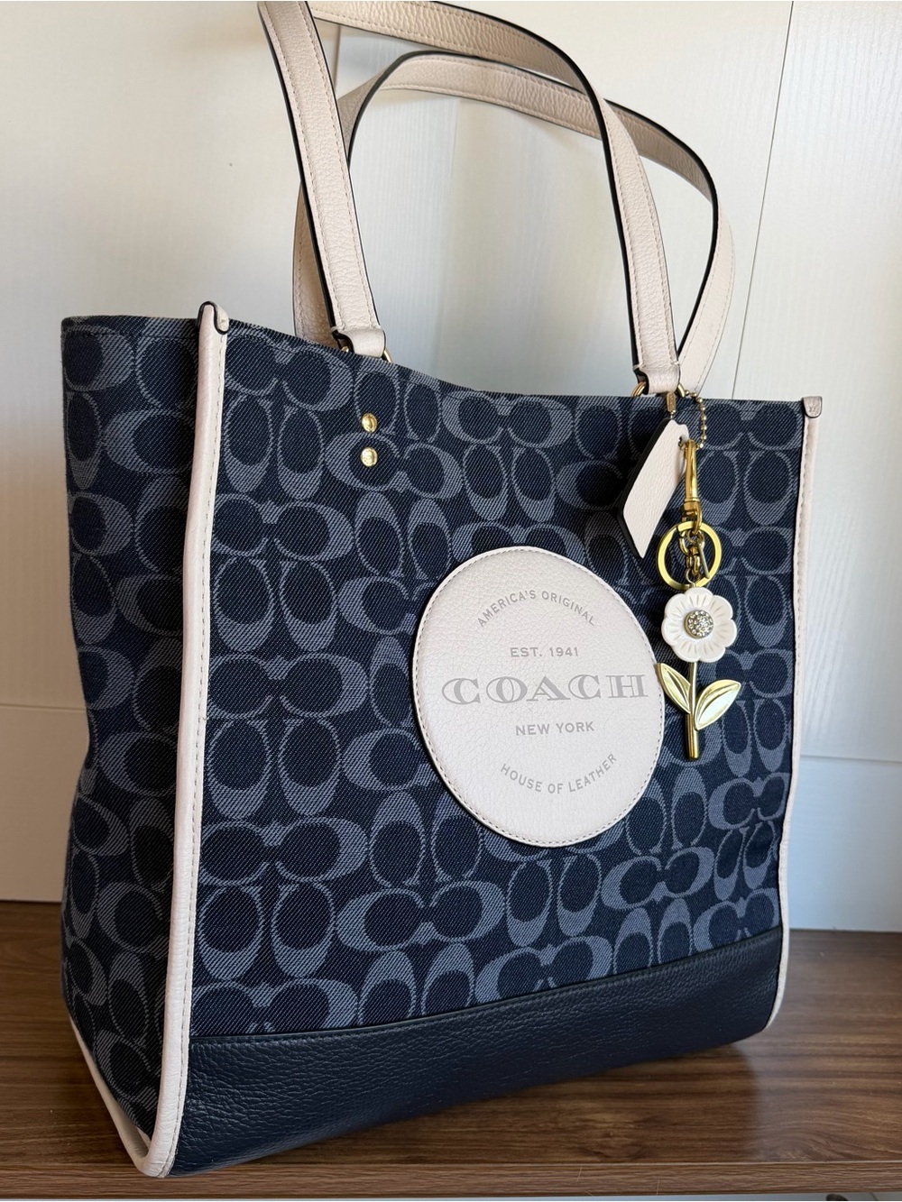 Coach Dempsey Denim Tote Bag - Picture 4 of 9